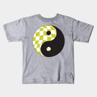 Checker Yin Yang Kids T-Shirt
